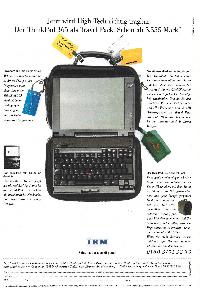 Jetzt Wird High-Tech richtig tragbar. Der ThinkPad 365 als Travel Pack. Schon ab 5.555 Mark.