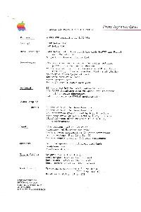 Apple IIc Product Specifications