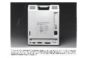 The back panel of the Macintosh Plus computer