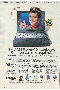 AMS - The AMS PowerCD notebook. Salesperson not required.
