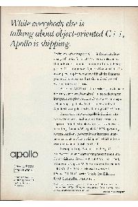 Apollo Computer - While everybody else is talking about object-oriented C++