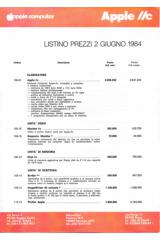 Apple //c Listino prezzi 1984-06-02
