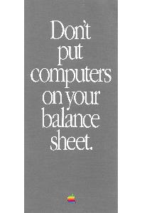 Apple Computer Inc. (Apple) - Don't put computers on your balance sheet
