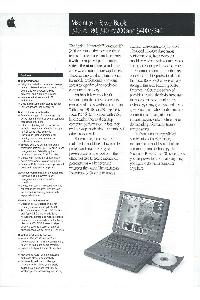 Apple Computer Inc. (Apple) - Macintosh PowerBook 3400c/180, 3400c/200 and 3400c/240