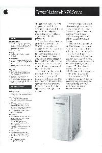 Apple Computer Inc. (Apple) - Power Macintosh 9500 Series