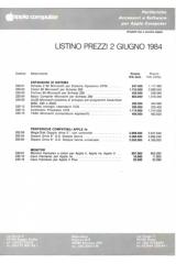 Apple Computer Inc. (Apple) - Periferiche, accessori e software per Apple Listino prezzi 1984-06-02