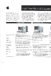 Apple Computer Inc. (Apple) - Apple Power Macintosh Computers