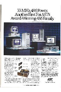 AST Research (AST Computers, LLC) - 33MHz, 486 Power. Another First For AST's Award-Winning 486 Family.