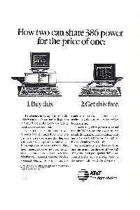 AT&T Information System - How two can share 386 power for the price of one: