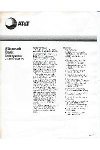AT&T Information System - Microsoft Basic Interpreter