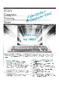 AT&T Information System - AT&T Computer Training News Dec 1989- Jan 1990