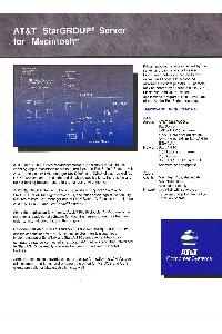 AT&T Information System - AT&T StarGROUP Server for Macintosh