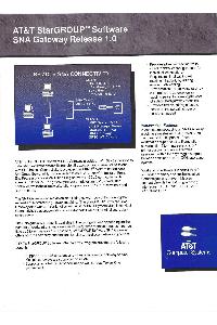 AT&T Information System - AT&T Software SNA Gateway Release 1.0