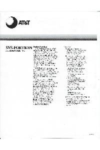 AT&T Information System - SVS-Fortran