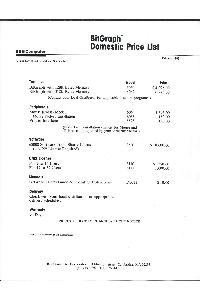 Bolt Beranek and Newman Inc. (BBN) - BitGraph Domestic Proce List
