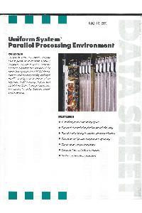 Bolt Beranek and Newman Inc. (BBN) - Uniform System Parallel Processing Environment