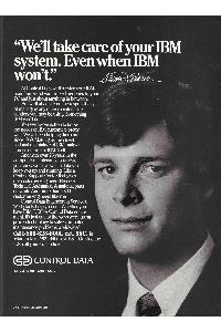 Control Data CD - We'll take care of your IBM system. Even when IBM won't.