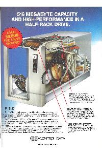 Control Data CD - 516 Megabyte capacity and high-performance in a half-rack drive.