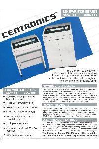 Centronics - Line writer series 400/455 800/855