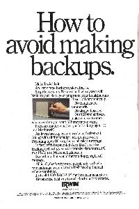 Cipher Data Products - How to avoid making backups