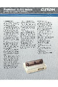 C-ITOH - Pro-Writer C-815 Supra 24-Pin Dot Matrix Printer