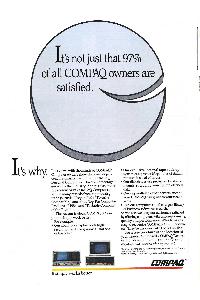 Compaq - It's not just that 97% of alla Compaq owners are satisfied. It' why.