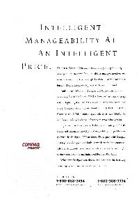 Compaq - Intelligent manageability at an intelligent price.