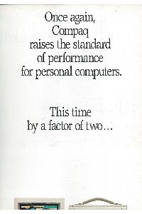 Compaq - Once again Compaq raises the standard of performance for personal computers