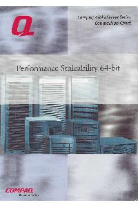 Compaq - Compaq AlphaServer Systems Comparison Chart Performance Scaleability 64-bit