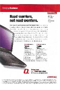 Compaq - Road warriors, not road worriers.