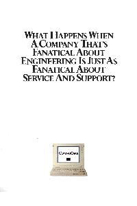 Compaq - What happens when a company that's fanatical about engineering is just as fanatical about service and support?