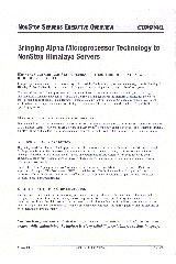 Compaq - Bringing Alpha Micropcessor Technology to NonStop Himalaya Server