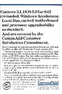 CompuAdd - Windows 3.1, DOS 5.0 (or 6.0) pre loaded....
