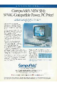CompuAdd - CompuAdd's new SS-1: SPARC compatible power, PC price
