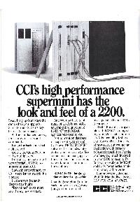 Computer Consoles Inc. - CCI's high performance supermini has the look and feel of a 2200.