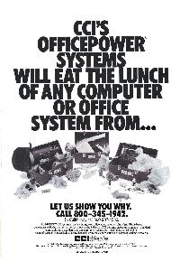 Computer Consoles Inc. - CCI's Officepower Systems Will Eat The Lunch Of Any Computer Or Office System From...