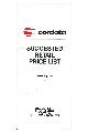 Cordata - Suggested retail price list