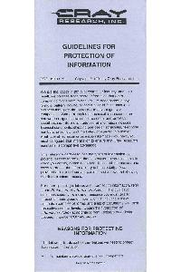 Cray Inc. - Guidelines For Protection Of Information