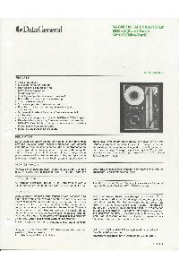 Data General - Magnetic Tape SubSystem 6020/22 (Seven-Track) 6021/23 (Nine-Track)