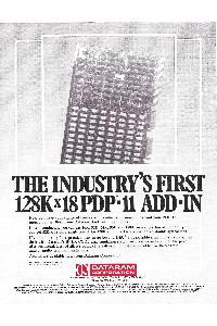 Dataram Corp. - The Industrys First 128K x1 8 PDP-LSI-11 Add-In