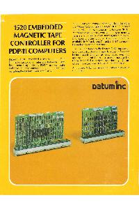 Datum Inc. - 1520 Embedded Magnetic Tape Comtroller For PDP 11 computers