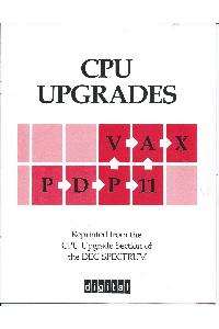 Digital Equipment Corp. (DEC) - CPU Upgrades VAX PDP11