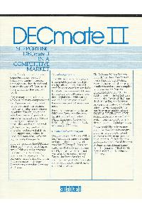 Digital Equipment Corp. (DEC) - DECmate II - Supporting DECmate II in a competitive market