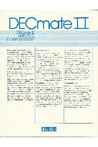 Digital Equipment Corp. (DEC) - DECmate II- Decmate II and the corporation