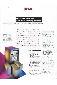 Digital Equipment Corp. (DEC) - MicroVAX 3100 and VAX 4000 Desktop Servers