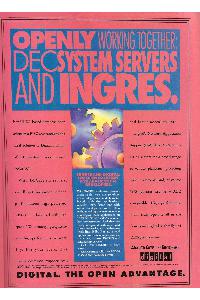 Digital Equipment Corp. (DEC) - Openly Working Together DECsystems Servers And Ingres
