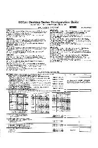 Digital Equipment Corp. (DEC) - DECpc Desktop Series Configuration Guide