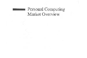 Digital Equipment Corp. (DEC) - Personal Computing Market Overview