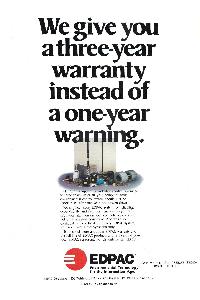 Edpac Corp. - We give you a three year warranty instead of one year warning