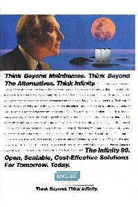 Encore Computer Corp. - Think Beyond Mainframes. Think Beyond The Alternatives. Think Infinity. 